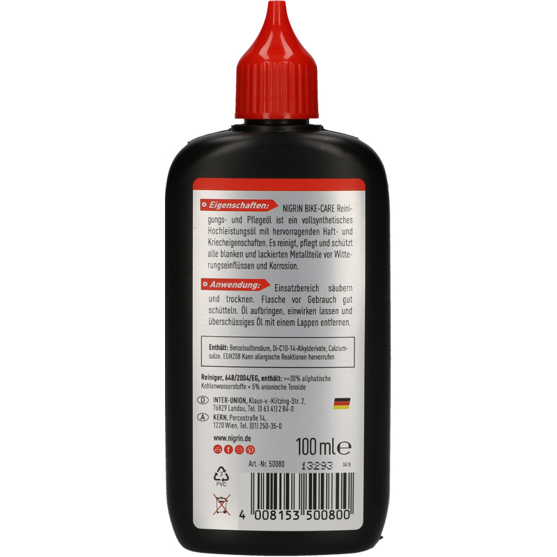 NIGRIN BIKE-CARE čistilno in negovalno olje 100 ml - slika 2