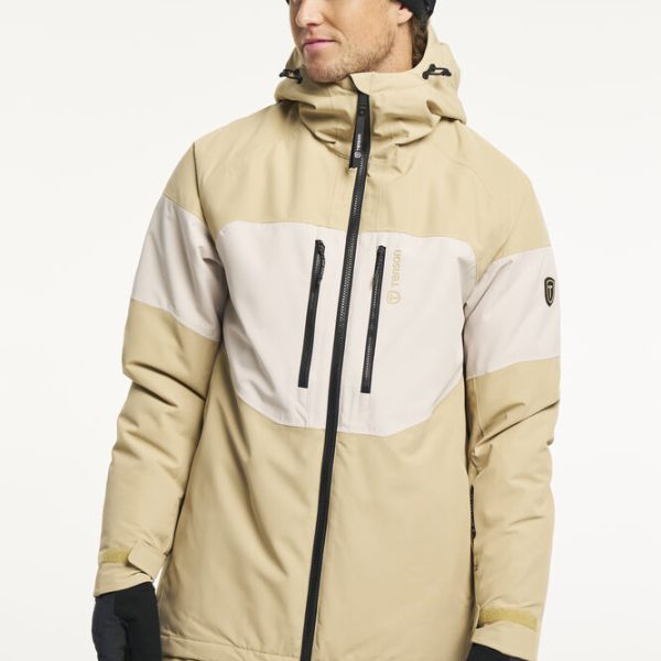 Tenson Kiroro Ski Jacket Men beige – moška smučarska jakna z vodoodbojnim materialom