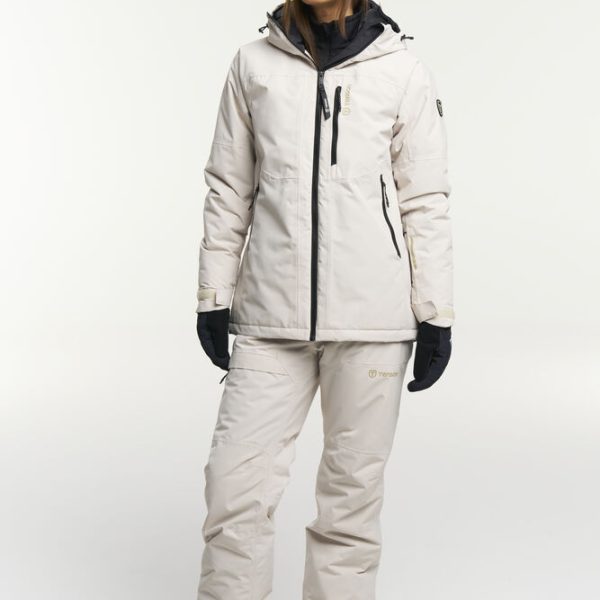 Tenson Niseko Ski Jacket Women light beige – ženska smučarska jakna z vodoodbojnim materialom