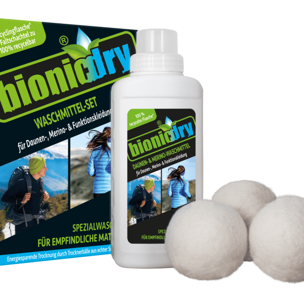 Bionicdry pralno sredstvo set puh merino
