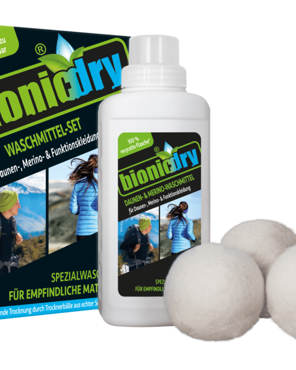 Bionicdry pralno sredstvo set puh merino