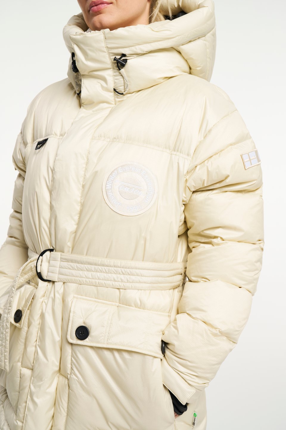 Naomi Expedition unisex puhasta jakna detajl