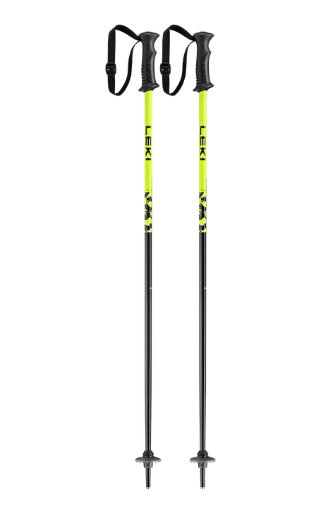 LEKI Rider 65344141 otroške smučarske palice black neonyellow white