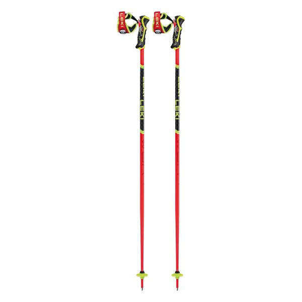LEKI WCR TBS SL 3D 65267751 bright red black neonyellow celotne palice