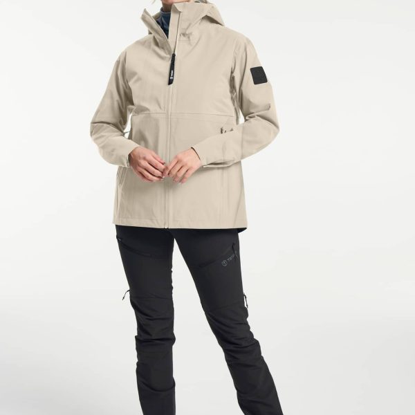 Tenson Misty Shell ženska jakna Light Beige celotna figura