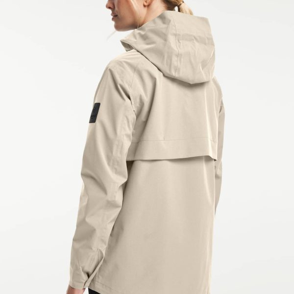 Tenson Misty Shell ženska jakna Light Beige zadnja stran
