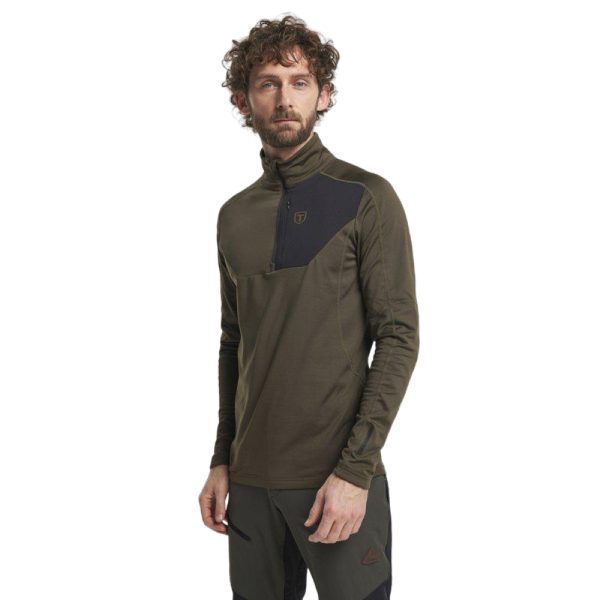 TXlite moški pulover Dark Olive Tenson – sprednji pogled