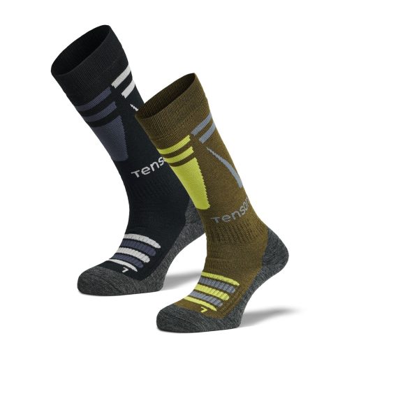 Tenson Core Ski Sock 2-Pack smučarske nogavice, 2 para – temno olivna