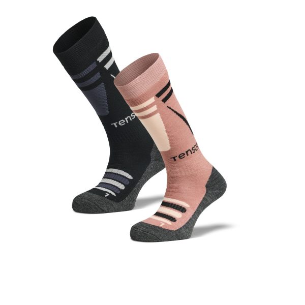 Tenson Core Ski Sock 2-Pack smučarske nogavice, 2 para – roza