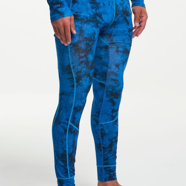 Tenson Motion moške termo hlače – modri tie-dye vzorec