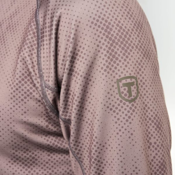 Tenson AermaX Half Zip Print moška termo majica – rjava