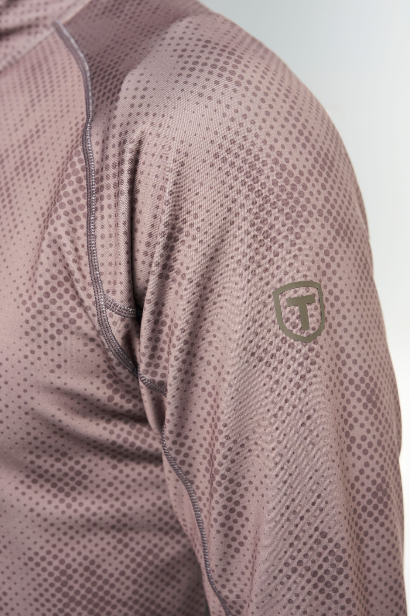 Tenson AermaX Half Zip Print moška termo majica – rjava