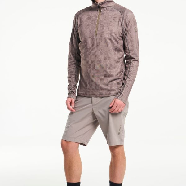 Tenson AermaX Half Zip Print moška termo majica – rjava