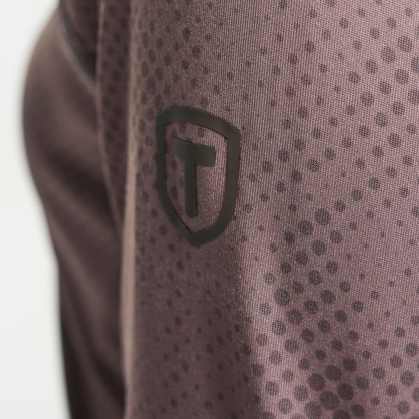 Tenson AermaX Half Zip Print ženska termo majica – taupe
